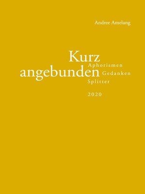 cover image of Kurz angebunden